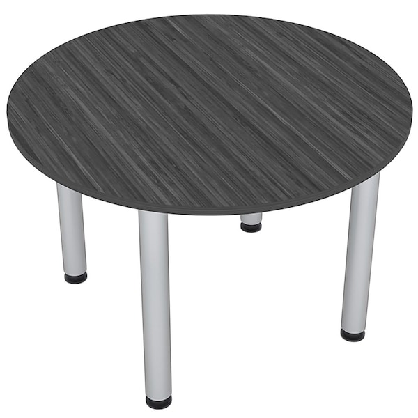 Square 4 Person Conference Room Table, 46" W, 46" L, 29" H, Asian Night